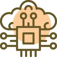 Neuroinformatics Linear Circle Icon vector