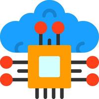 Neuroinformatics Flat Icon vector