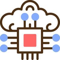 Neuroinformatics Color Filled Icon vector