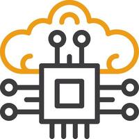 Neuroinformatics Line Circle Icon vector
