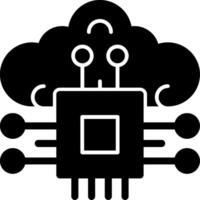 Neuroinformatics Glyph Icon vector