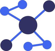 Swarm Algorithm Solid Two Color Icon vector