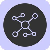 Swarm Algorithm Linear Round Icon vector