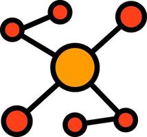 Swarm Algorithm Line Filled Icon vector