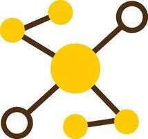 Swarm Algorithm Yellow Lieanr Circle Icon vector