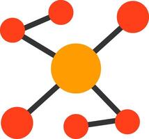 Swarm Algorithm Flat Icon vector