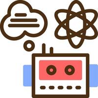 Quantum Machine Learning Color Filled Icon vector