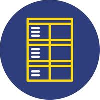 Job application form Dual Line Circle Icon vector
