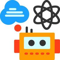 Quantum Machine Learning Flat Icon vector