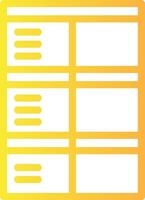 Job application form Linear Gradient Icon vector