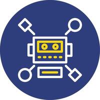 Ambient Intelligence Dual Line Circle Icon vector
