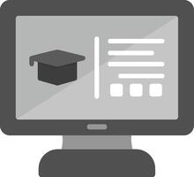 icono de vector de educación en línea