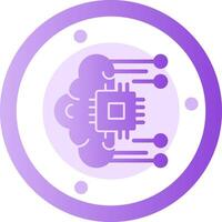 Self-healing Systems Glyph Gradient Icon vector