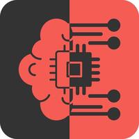 Self-healing Systems Red Inverse Icon vector