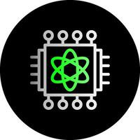 Quantum Processor Dual Gradient Circle Icon vector