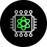 Quantum Processor Dual Gradient Circle Icon vector