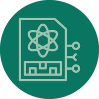Quantum Memory Line Multi color Icon vector