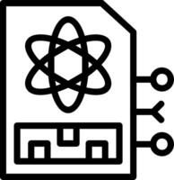 Quantum Memory Line Icon vector