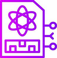 Quantum Memory Linear Gradient Icon vector