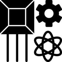 Quantum Simulator Glyph Icon vector