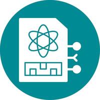 Quantum Memory Glyph Circle Icon vector