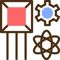 Quantum Simulator Color Filled Icon vector