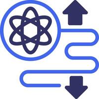 Quantum Entanglement Solid Two Color Icon vector