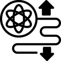 Quantum Entanglement Glyph Icon vector