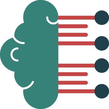 Neuromorphic Computing Line Circle Icon vector