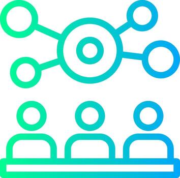 Networking event Linear Gradient Icon vector