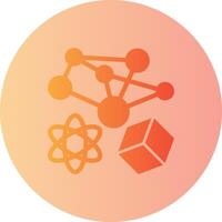 Swarm Simulation Gradient Circle Icon vector