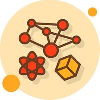 Swarm Simulation Filled Shadow Circle Icon vector