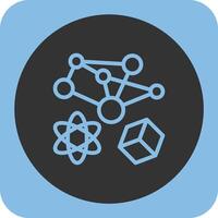 Swarm Simulation Linear Round Icon vector