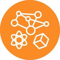 Swarm Simulation Outline Circle Icon vector