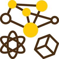 Swarm Simulation Yellow Lieanr Circle Icon vector