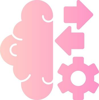 autooptimización sistemas sólido multi degradado icono vector