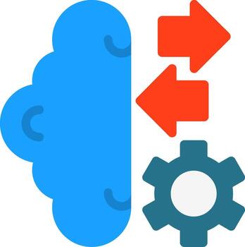 autooptimización sistemas plano icono vector