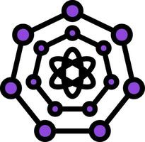 Quantum Nanoscience Line Filled Icon vector