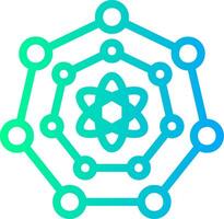 Quantum Nanoscience Linear Gradient Icon vector