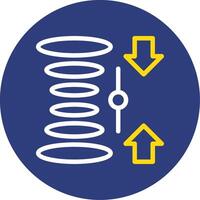 Quantum Superposition Dual Line Circle Icon vector