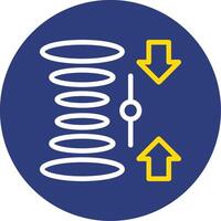 Quantum Superposition Dual Line Circle Icon vector