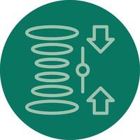 Quantum Superposition Line Multi color Icon vector