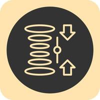 Quantum Superposition Linear Round Icon vector