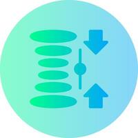 Quantum Superposition Gradient Circle Icon vector