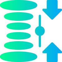Quantum Superposition Solid Multi Gradient Icon vector