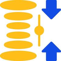 Quantum Superposition Flat Two Color Icon vector