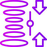 Quantum Superposition Linear Gradient Icon vector