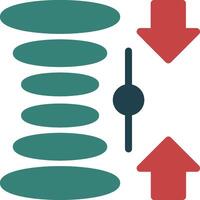 Quantum Superposition Glyph Two Color Icon vector