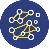 enjambre inteligencia doble línea circulo icono vector