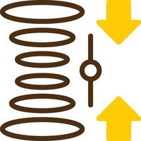 Quantum Superposition Yellow Lieanr Circle Icon vector